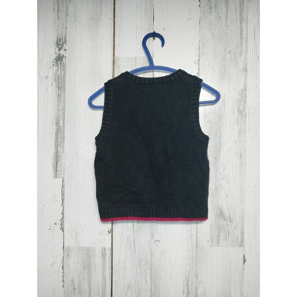 Gymboree Boys Sweater Vest Boys Size 6-12 Months Faire Isle Black Multi